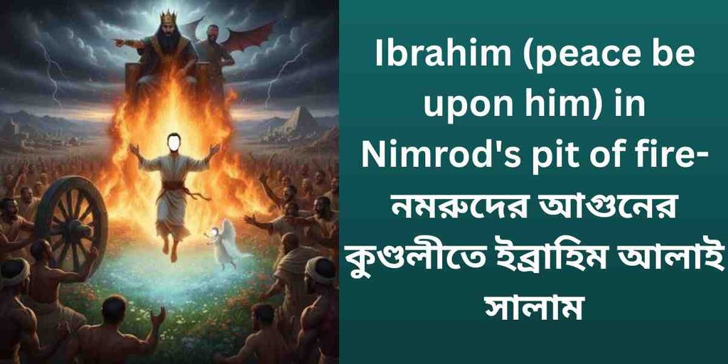 prophet ibrahim as,নমরুদের আগুনের কুণ্ডলীতে ইব্রাহিম আ