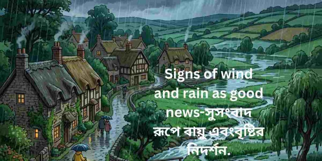 signs of wind and rain as good news সুসংবাদ রূপে বায়ু এবংবৃষ্টির নিদর্শন.