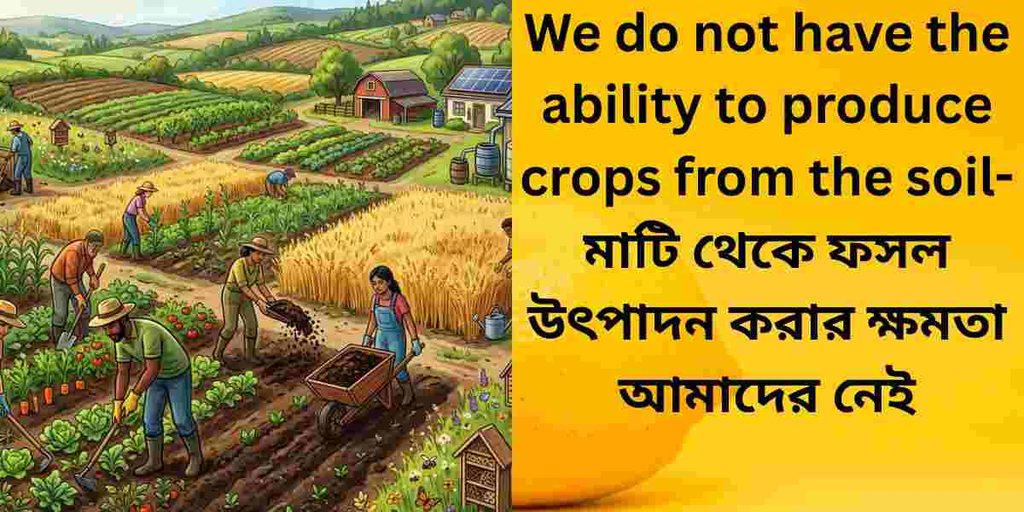 we do not have the capacity to produce crops,ফসল উৎপাদন করার ক্ষমতা আমাদের নেই