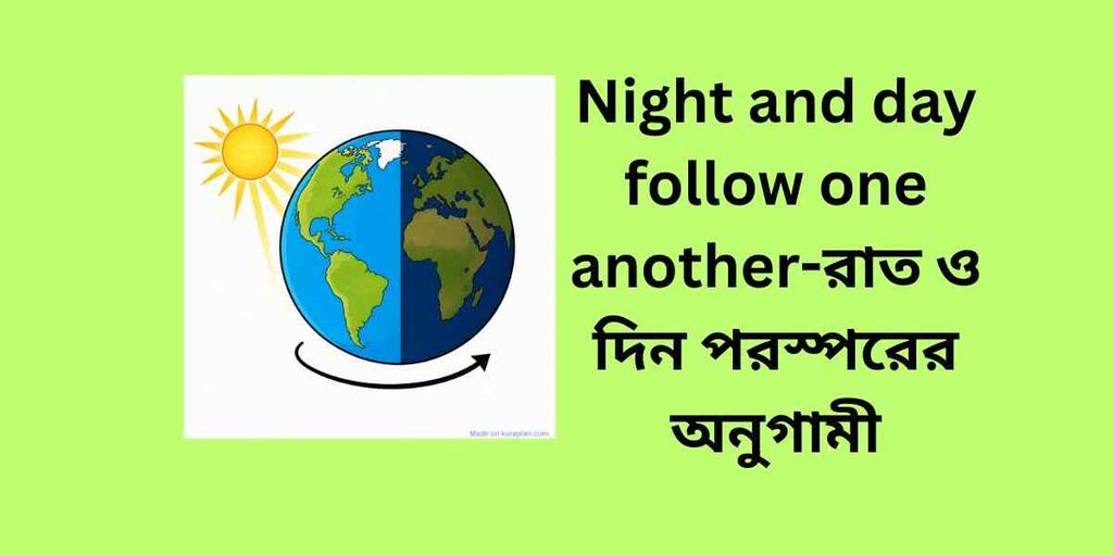 night and day follow one another,রাত ও দিন পরস্পরের অনুগামী