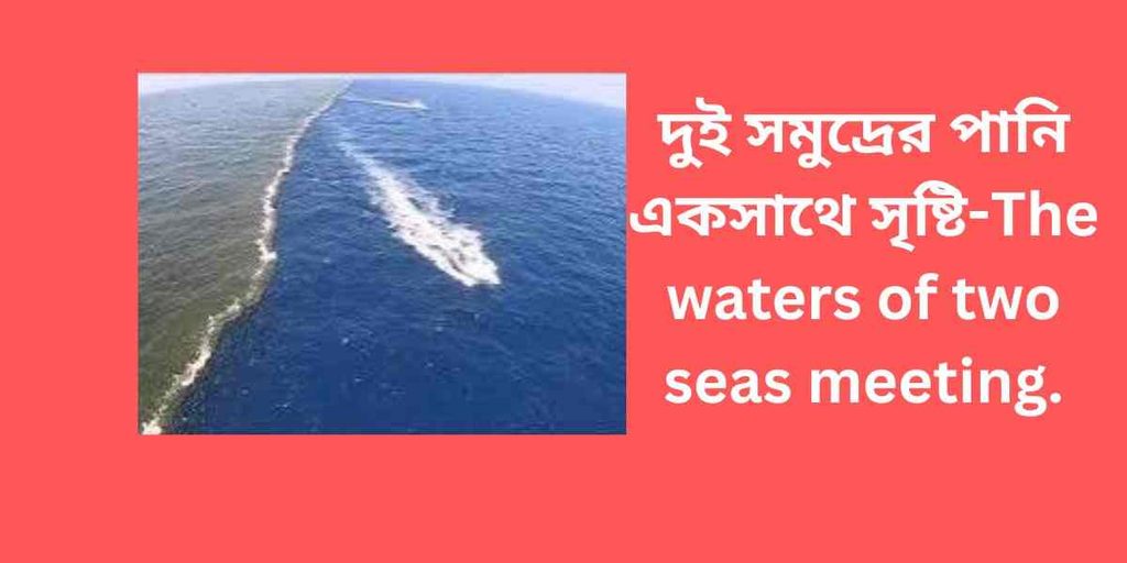 দুই সমুদ্রের পানি একসাথে সৃষ্টি,the waters of two seas meeting.